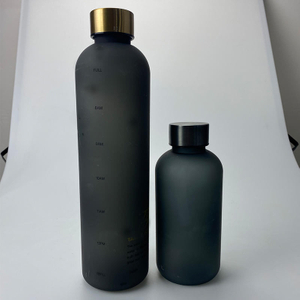 16oz Kids Back to School Plastic Bottle Tritan Time Marker Leak Proof Plastic Frosted White Motivational Bottle
