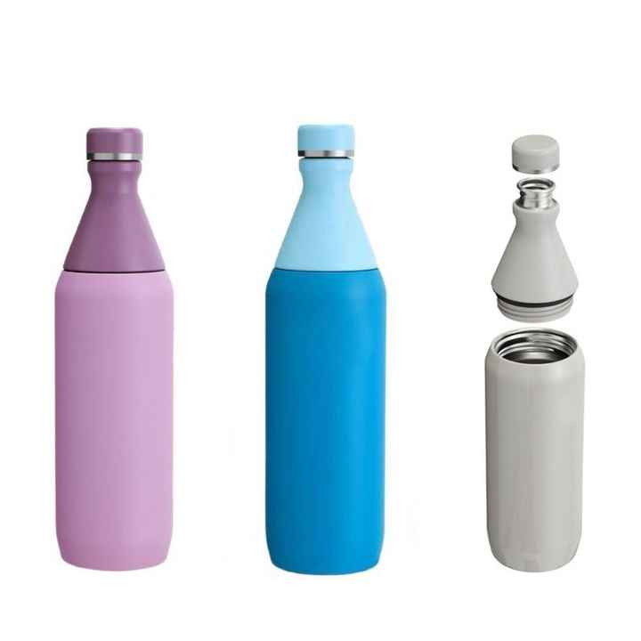 Cola Shape Leak Proof 20oz 34oz Double Wall Insulated Vacuum Flask Portable 304 Stainless Steel Slim Thermos Flask