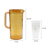1900ml 64oz Large Capacity Transparent Juice Plastic Cup with Lid BPA Free Wide Mouth Bottle