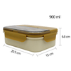 High-quality PP Material Bento Box Equipped with a Spoon and a Combination Fork Knife