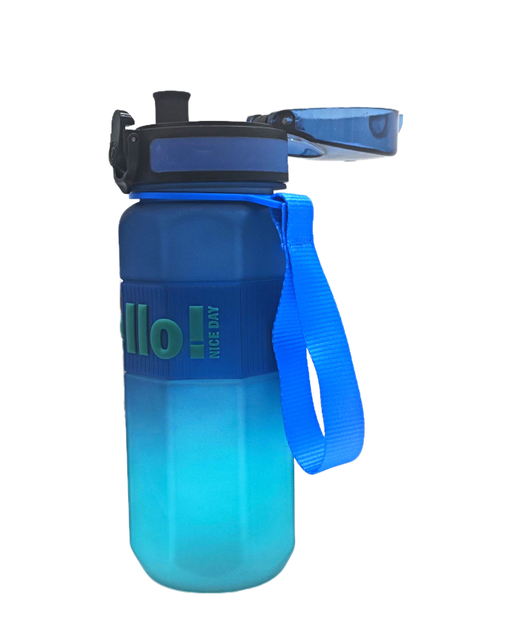 750ml Custom Color Fitness Plastic Water Bottle with Scale Lines and a Handle Rope