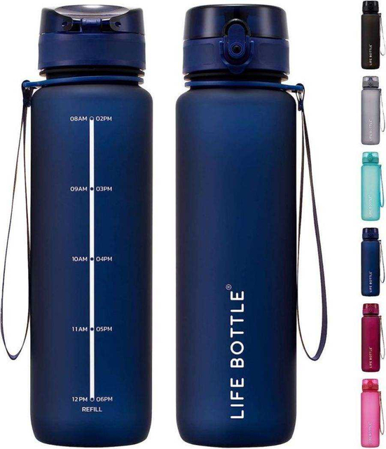 1000ml Tritan Direct Drinking Simple Plastic Water Bottle with Handle Rope and Pop up Lid