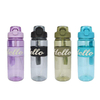 Leakproof 32OZ Plastic Outdoor Sports Gym Water Bottle with Straw and Non-slip Silicone Ring