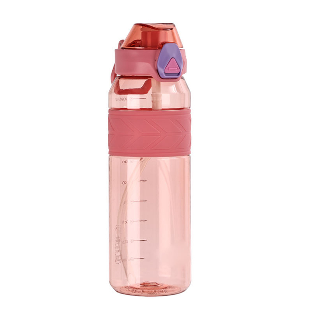 A Portable Sports Plastic Cup with a Non slip Silicone Ring and a Convenient Lockable Buckle