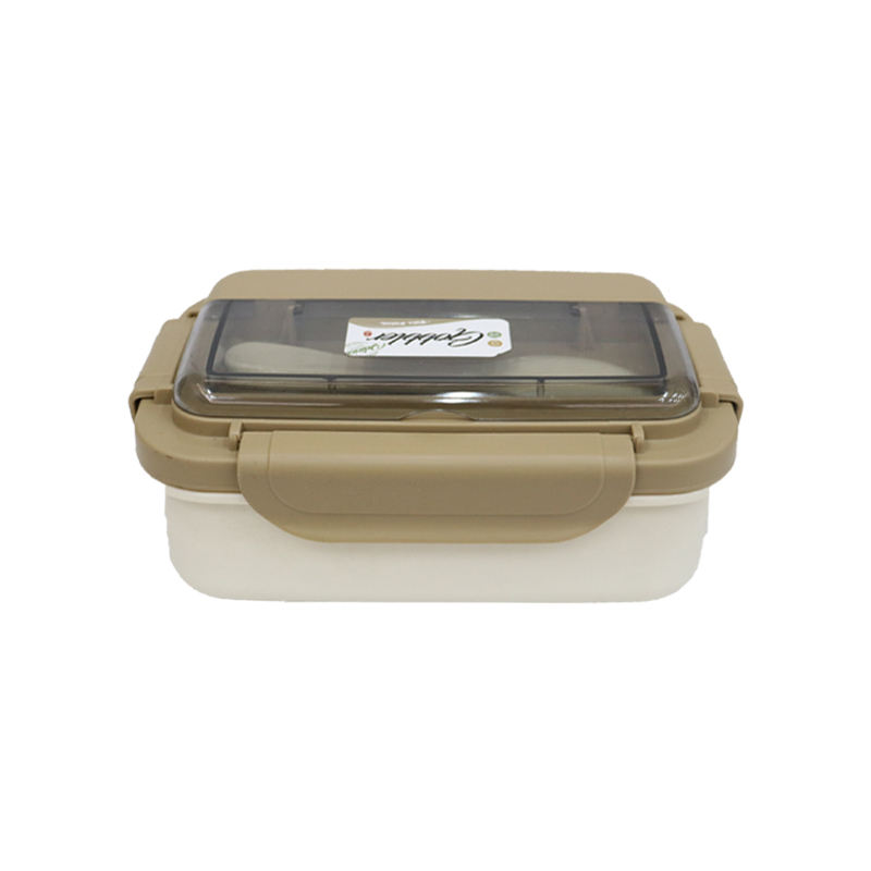 1100ml Large Capacity Food Grade Plastic Lunch Box for Children and Adults Equipped with a Dining Spoon