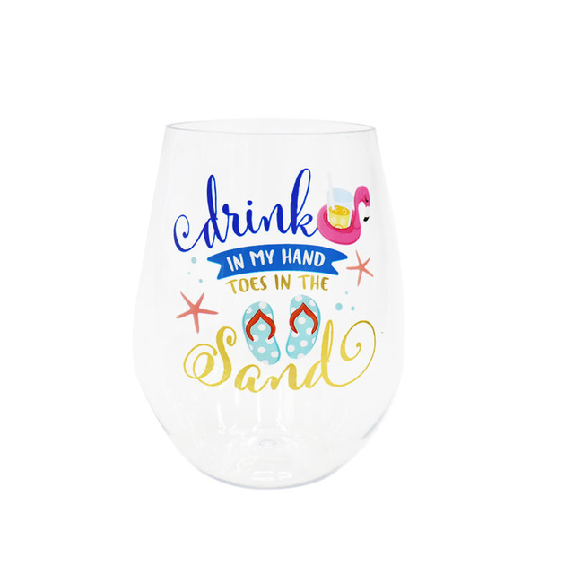 Customized 600Ml Personalized Reusable Clear Plastic Hot and Cold Water Drink Tumbler