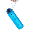 Customized logo Popular 32oz Sports Water Bottle with Time Scale Lines and a Straw