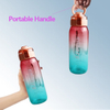 21oz High Quality Portable Children's Color Gradient Outdoor Direct Drinking 600ml Plastic Water Bottle