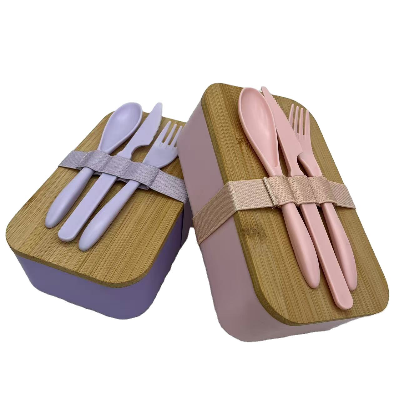 1000ML Lunch Box With Bamboo Lid Kid School Adult Office RPET Lunch Bento Box