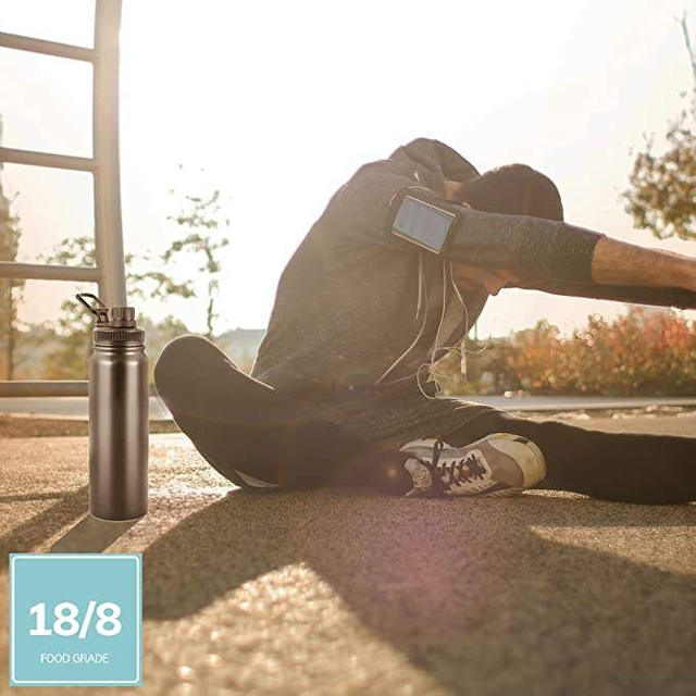 Eco Friendly 18/8 Double Wall Stainless Steel Vacuum Flask Bottle Custom Logo Bpa Free Sport Water Bottle