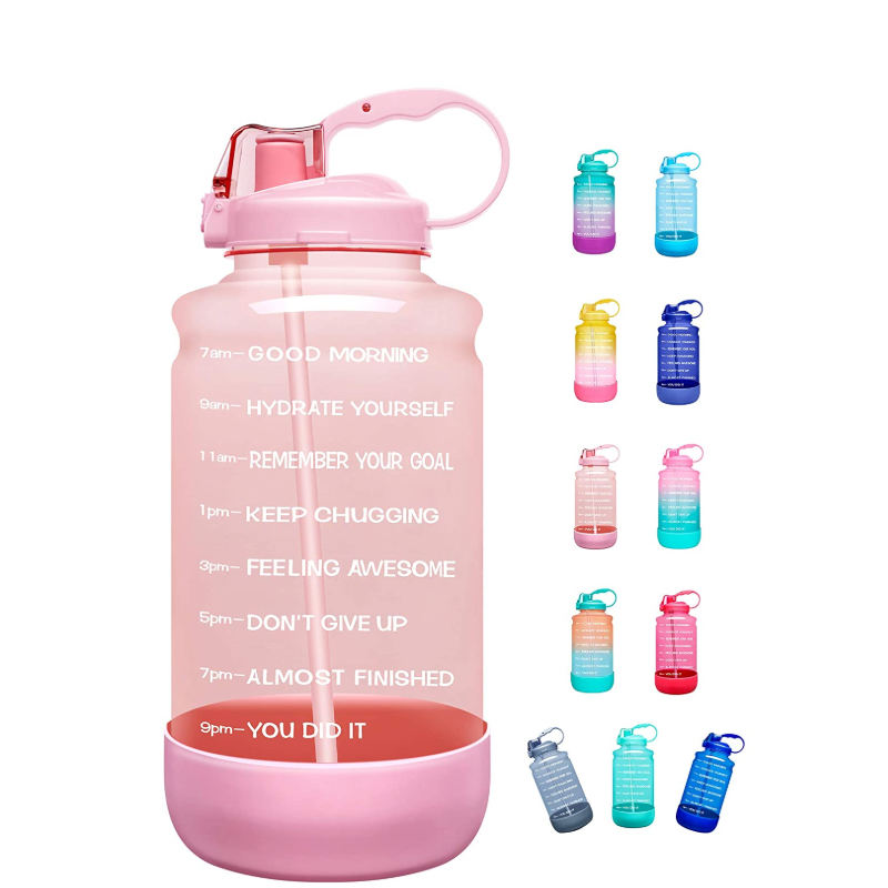 Hot Sell Large Capacity Water Bottle 1 Gallon Clear Plastic Sports Water Bottle BPA Free Custom Logo Water Jug