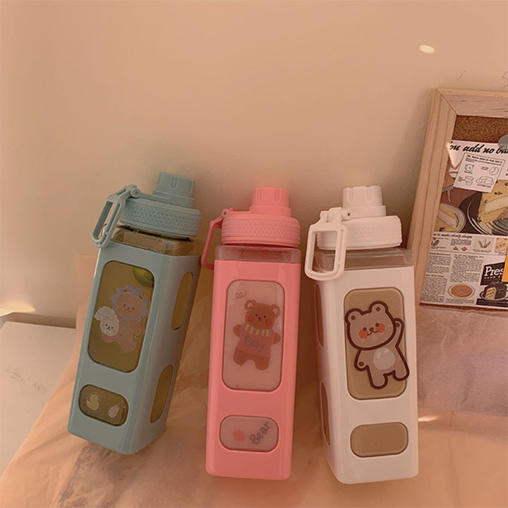 Botellas Para Agua Personalizadas Direct Drinking 1L Oem Drink Bottle Square Water Bottles for Gym