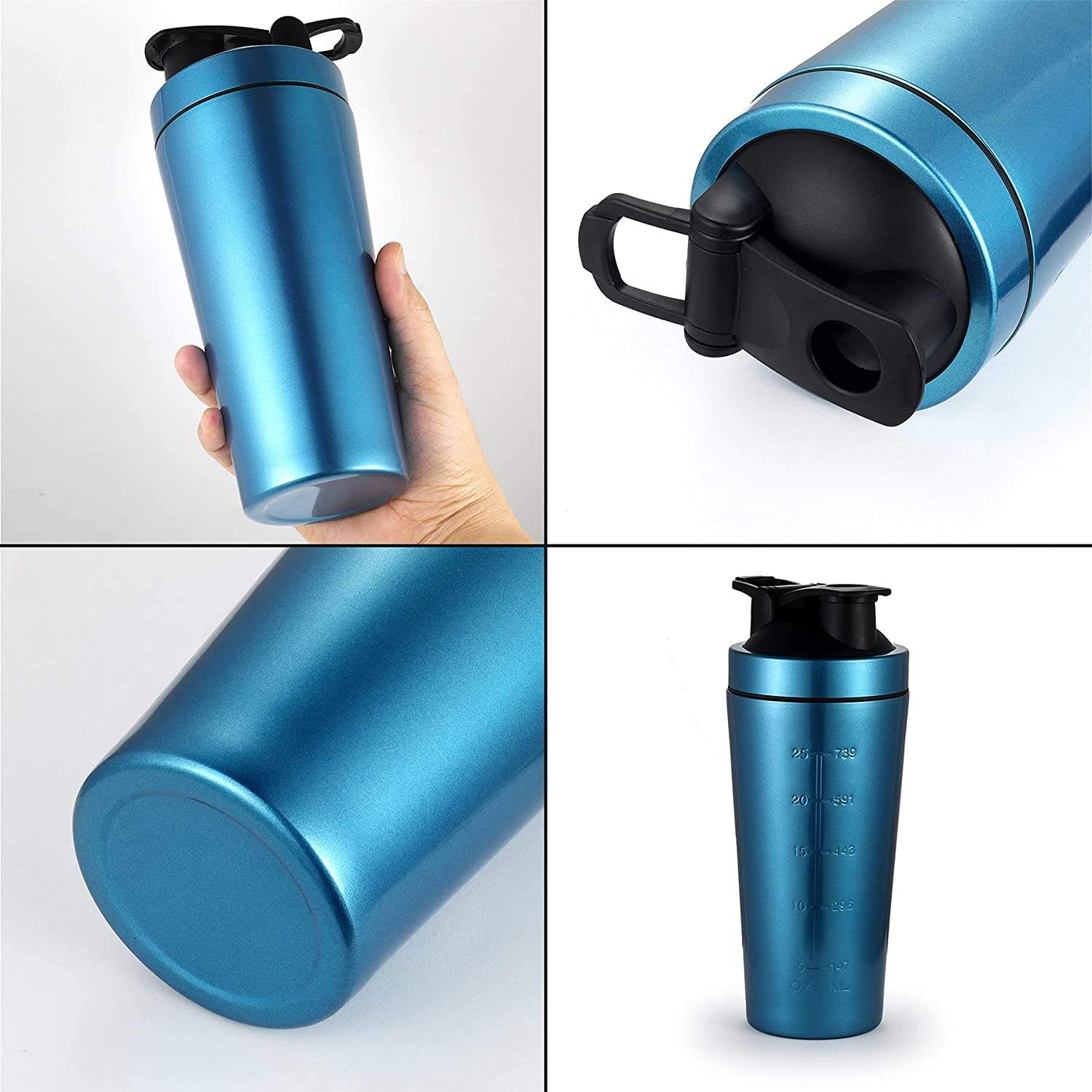 Custom Logo Stainless Steel Shaker Bottle Gym, Fitness Wide Mouth Durable Protein Shaker Gym Bottle