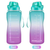 2.2L Large Motivational Gym Fitness Sports Plastic Water Bottle with Custom logo Motivation Bottle