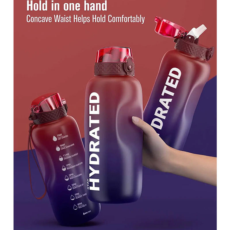 Hot Sellers Gradient Color Large Capacity 2L Plastic Water Bottle