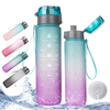 32 oz Motivational Water Bottle BPA Free Leakproof Tritian Frosted Portable Reusable Fitness Sport 1L Plastic Water Bottles