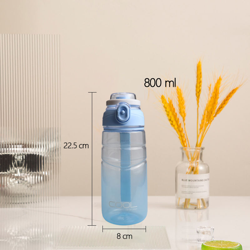 Wholesale 800Ml Customisable Portable Summer Plastic Water Bottle Direct Drinking Water Bottles