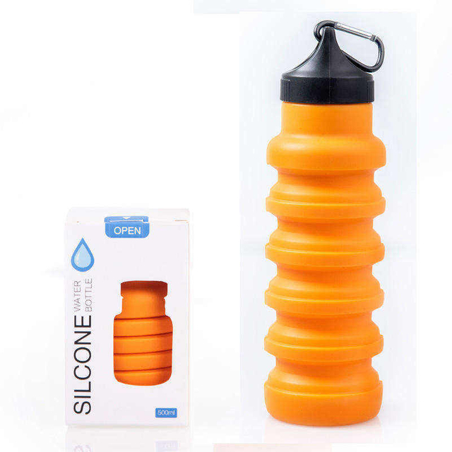 Wholesale Botella De Agua Plegable Custom Logo Bpa Free Portable Foldable Drink Bottle Silicone Collapsible Water Bottle Bulk