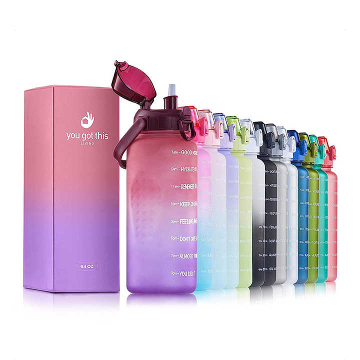 Bouteille Deau Personnalisee Botella Para Agua Plasticas 2 Litre Motivational Bottle Gym Big Capacity Water Bottles