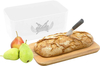 RPET Recycle Plastic Bread Box with Bamboo Cutting Board Lid Bread Storage Container for Kitchen Counter