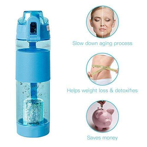 Leak Proof Alkaline Tritan Water Bottle with Infuser Filter Purify Hydrogen