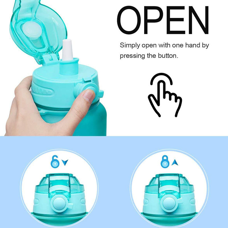 High Quality 3.8L Leakproof Big Gradient Motivational Plastic Water Drink Bottle With Straw Handle