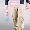 2 Litre Water Bottle with Time Markings to Drink Half Gallon Motivational Water Bottle with Straw
