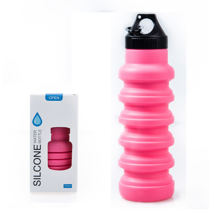 Wholesale Botella De Agua Plegable Custom Logo Bpa Free Portable Foldable Drink Bottle Silicone Collapsible Water Bottle Bulk