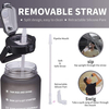 Gallon Water Bottle with Time Marker BPA Free Sport Gallon Bottle with Straw and Lid