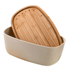 Big Capacity High Quality Durable Material with Strong Stability Elevated Design with Bamboo Lid Household Bread Box Food