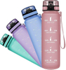 Wholesale Eco-Friendly High Quality Cheap Gym Matt Black Drinking 1000ml Plastic Sports Water Bottle