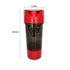 600Ml Wide Mouth Clear Motivational Plastic Protein Sports Shaker Water Bottle With Pill Box Capacity Scale