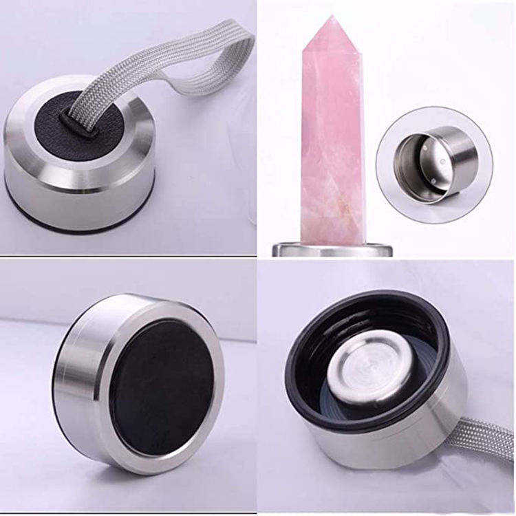 Bottiglie Vetro 750Ml Glass Water Bottle With Crystal Stone Infusion