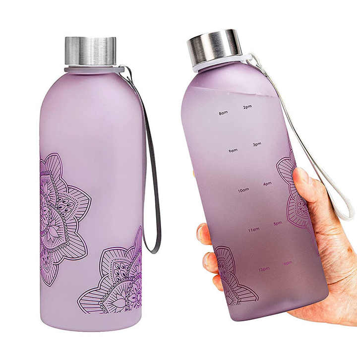 Botella De Agua Motivadora 1 Litro Premium Oem Tritan 32 Oz Sport Motivational Water Bottle With Time Mark Bottles