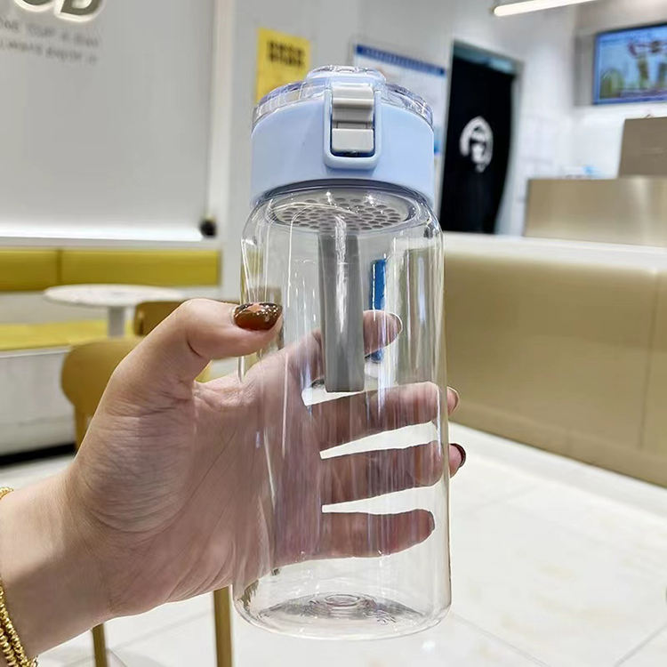 Botella De Agua De Plastico Portable Custom Bpa Free Plastic Tritan Sport Wide Mouth Water Bottle