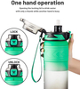 Custom Logo OEM Factory 32oz Water Bottle with Straw BPA Free Leakproof Plastic Bottle Dishwasher Safe Tritan Sports Bottle