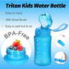 Custom 2023 Eco-Friendly 500ml Plastic Kids Cute Water Bottles With Straw Child Drink Water Bottle
