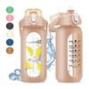 Amazons Hot Product Wide Mouth Plastic Sport Drink Water Bottle with Straw and Handle