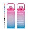 BPA Free Motivational Water Bottle With Time Marker Leakproof Half Gallon Water Bottle With Handle