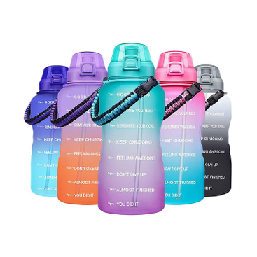 128oz 1 Gallon Botella De Agua Motivational Gym Plastic Water Bottles With Handle Custom Logo