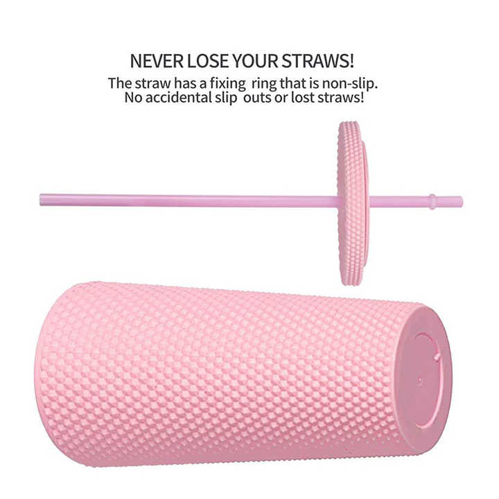 Kahve Fincan Cangkir Kopi May in Coc Nhieu Mau Matte Coffee Mug With Straw Pre Drilled Double Wall Cups Plastic Tumbler