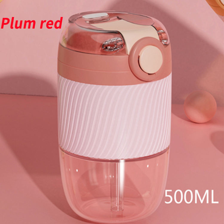 Environmentally Friendly Plastic Water Bottle Fresh Juice Beverage Bottle Milk Coffee Tea Double Drinking Bottle