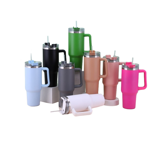 40oz Bpa Free Double Wall Stainless Steel 304 Insulated Vacuum Coffee Tumbler Cup for Hot Cold Drinks With Straw