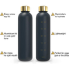 Water Bottle With Time Marker 1 L Reusable Water Bottles - BPA Free, Frosted Plastic - for Sports,Travel and Outdoors