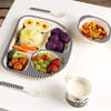 Hot Sales Children's Divided Plates Portion 4 Compartment Diet Plate with Cup Bowl Spoon and Fork