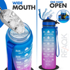 32oz Tritan Sport Gradient Plastic Water Bottles BPA Free Motivational Fitness Sports Water Bottle with Custom logo