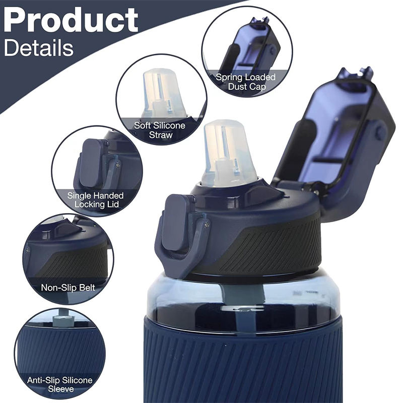 1000ml Eco-friendly Reusable Plastic Sport Water Bottle Printed logo Tritan Water Bottle Bpa Free