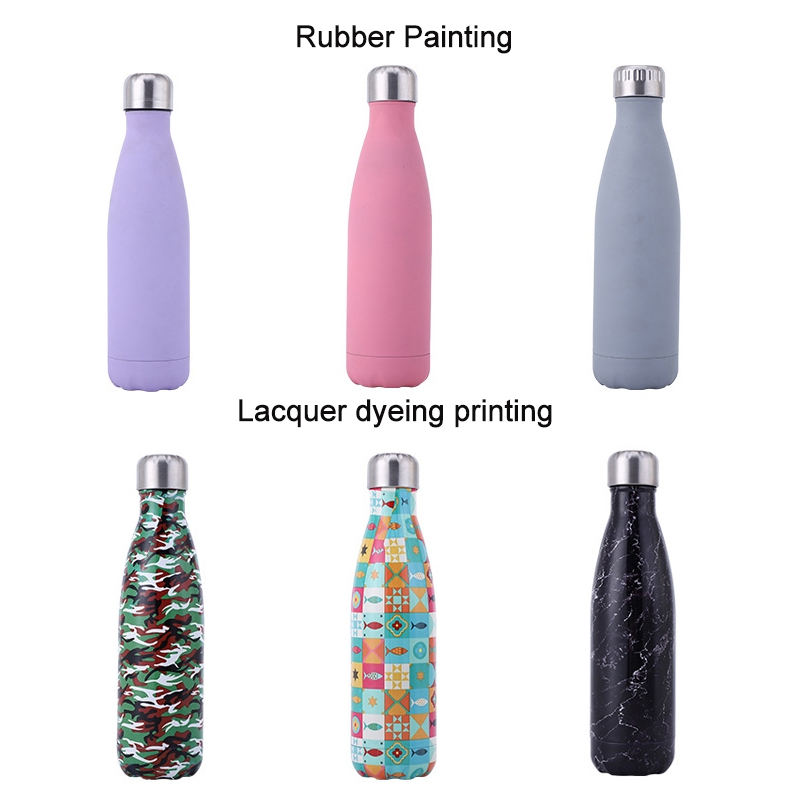 500ml Custom Eco Friendly Vacuum Insulated Stainless Steel Reusable Sports Gym Fitness Water Bottles