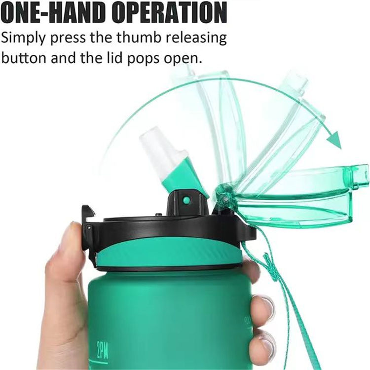 Custom Logo Bpa Free 450Ml Gym Water Bottles for Sports With Straw