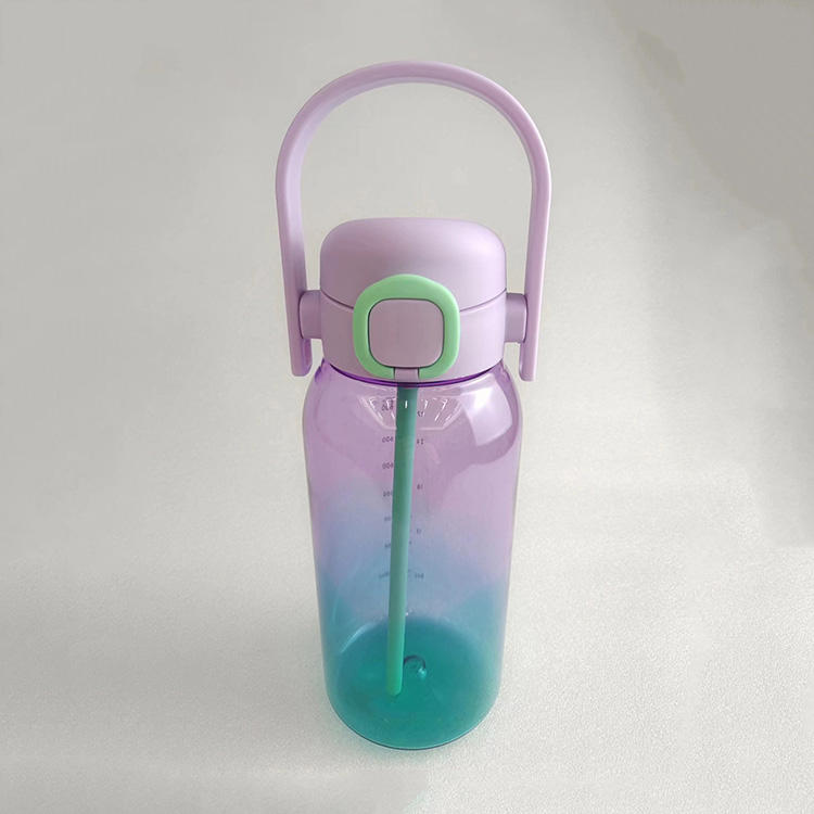 Botellas De Agua Reutilizables Fitness Sports Reusable Wide Mouth Plastic Daily Water Bottle